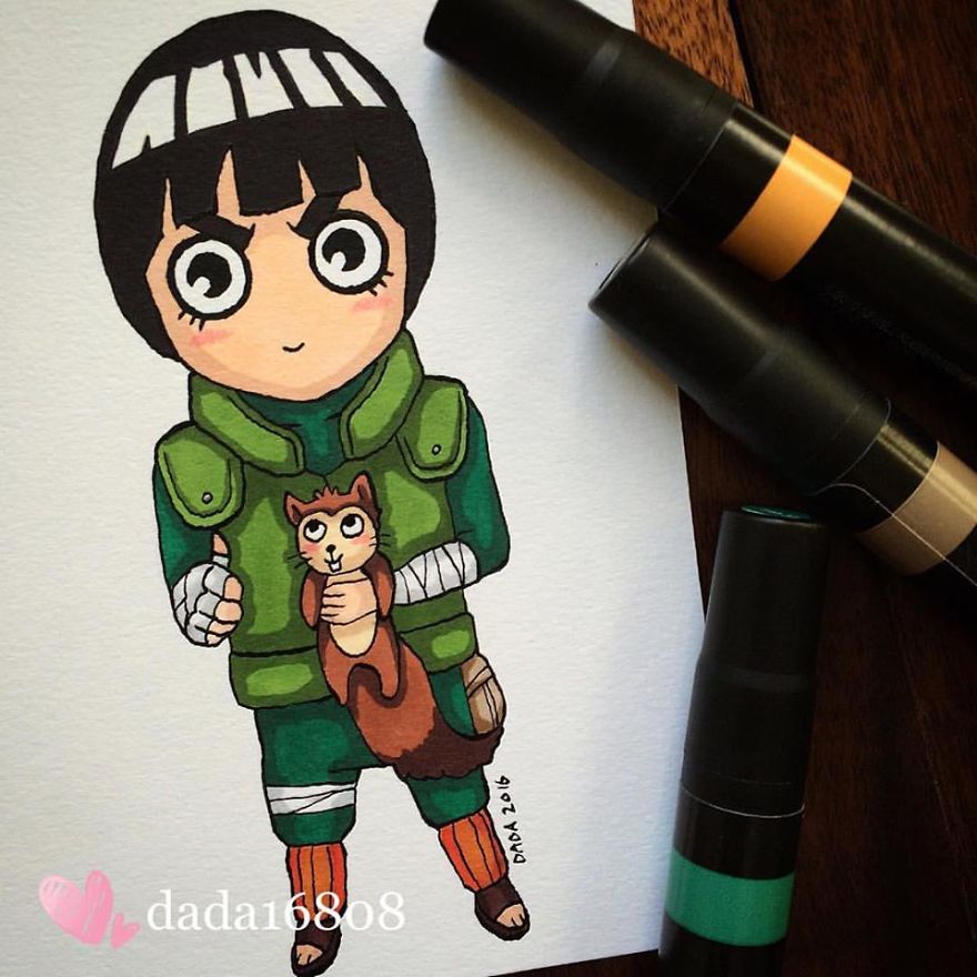 I Drew Main Characters Of The Anime Series Naruto