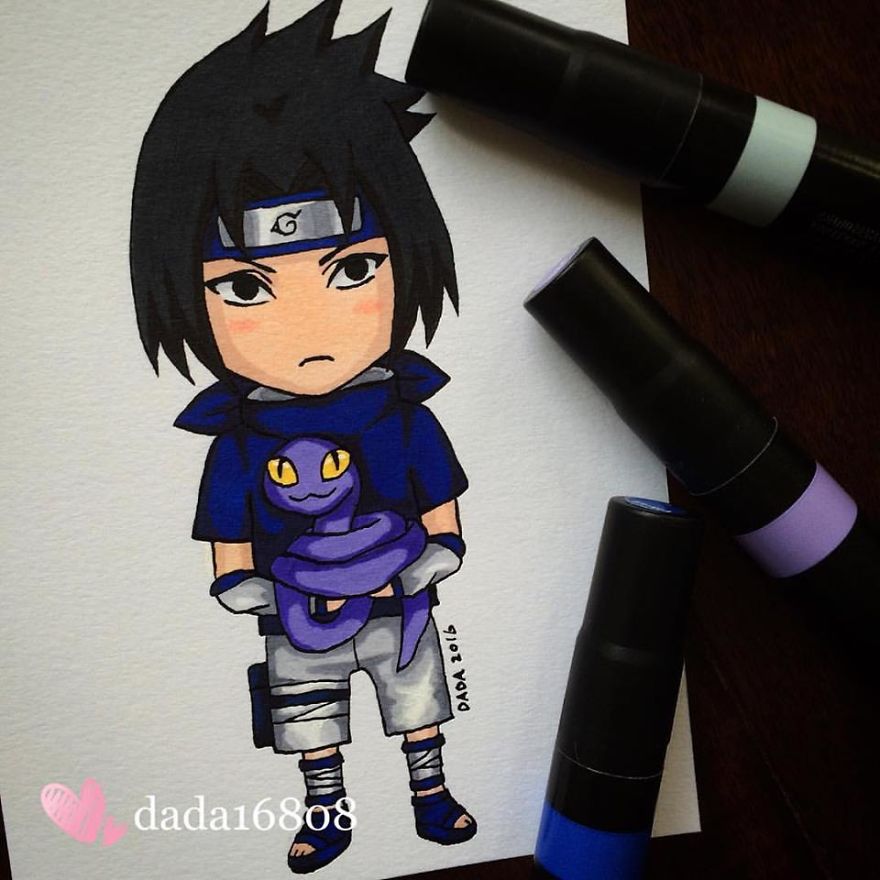 I Drew Main Characters Of The Anime Series Naruto