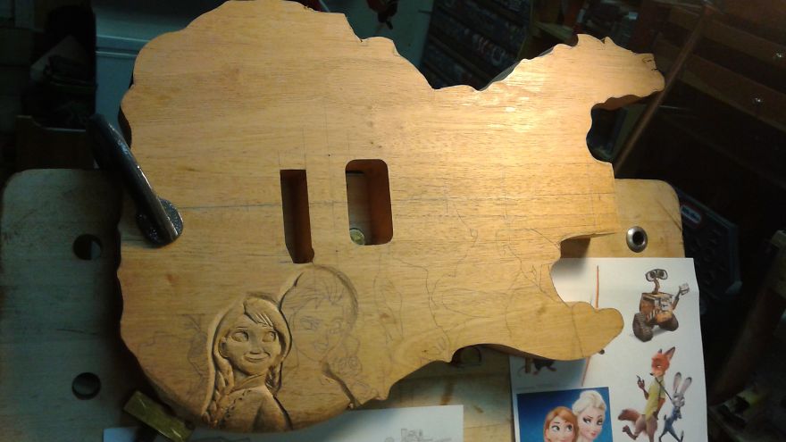 I Spent 200+ Hours To Make A "Pixar Guitar" Featuring Characters From Every Movie They've Ever Made