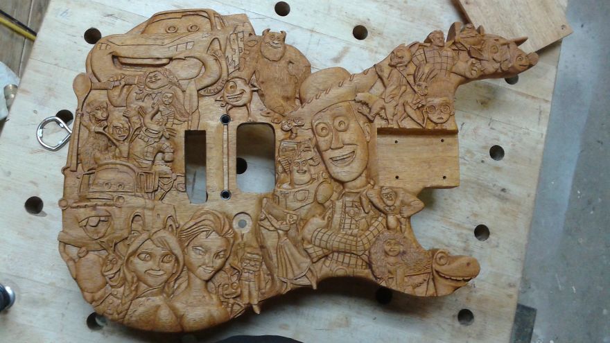 I Spent 200+ Hours To Make A "Pixar Guitar" Featuring Characters From Every Movie They've Ever Made I Spent 200+ Hours To Make A "Pixar Guitar" Featuring Characters From Every Movie They've Ever Made