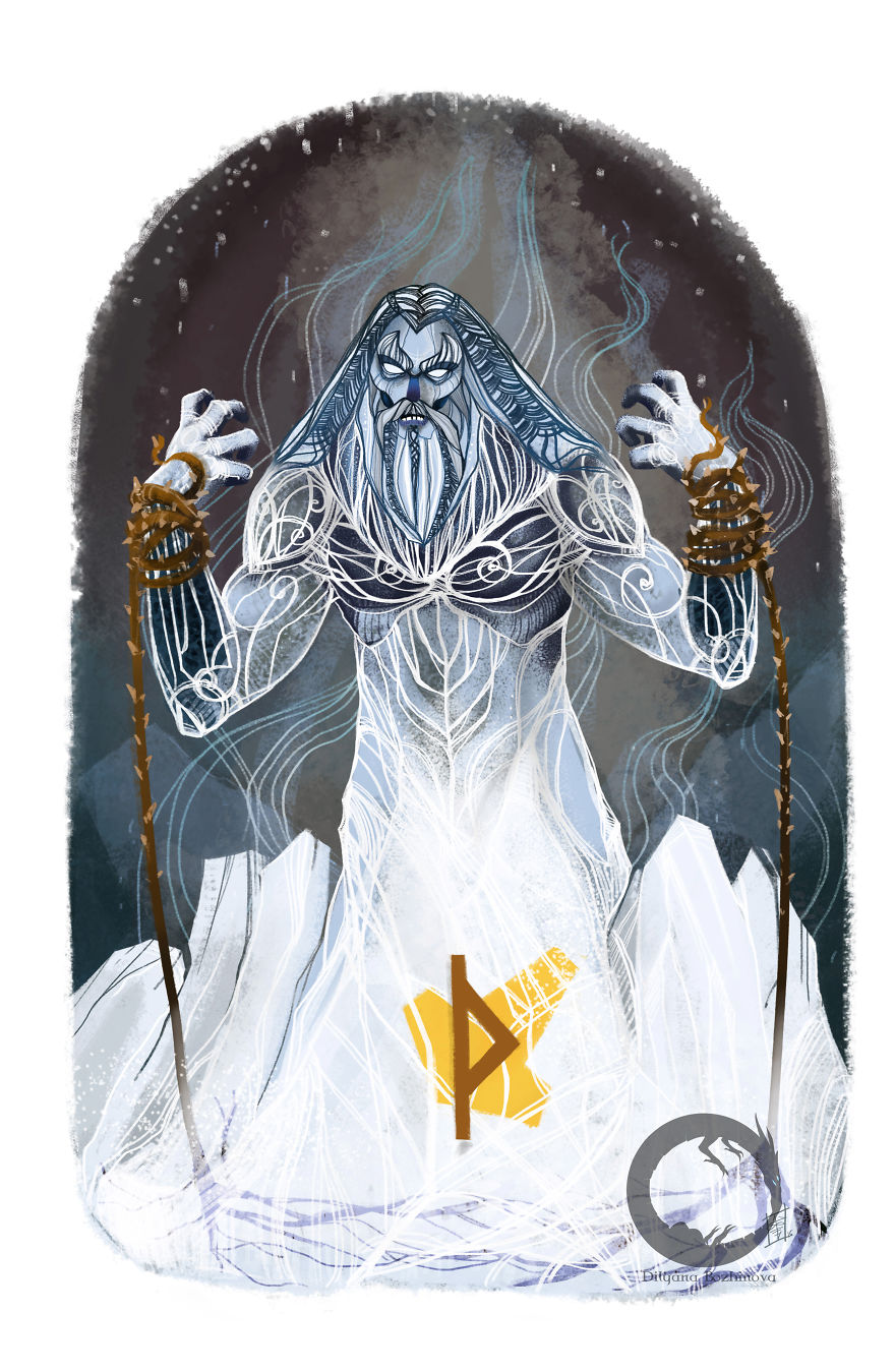 Thurisaz-The Thorn Is Exceedingly Sharp, An Evil Thing For Any Knight To Touch, Uncommonly Severe On All Who Sit Among Them. Also Means Giant 