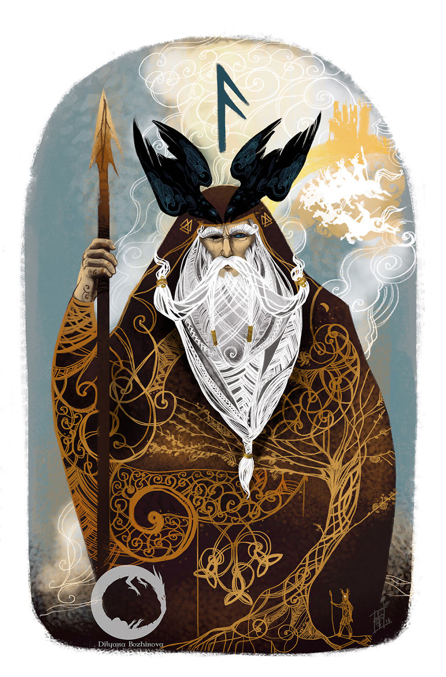 Ansuz-God, Inspiration, Speaking. Dedicated To Odin