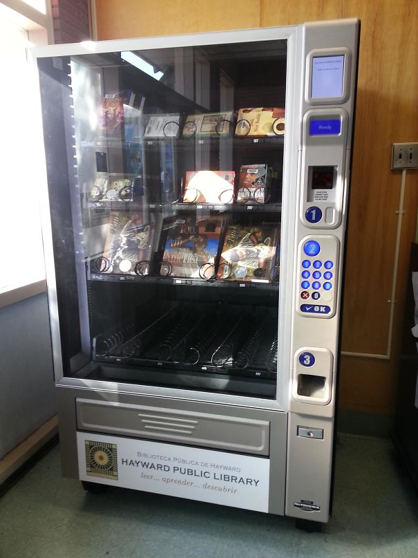 My Little Sisters School Has A Vending Machine For Books