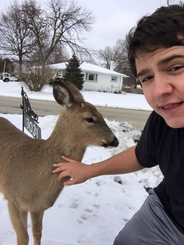 First Day After New Years. Thought I Was Still Drunk When This Guy Walked Up To Me