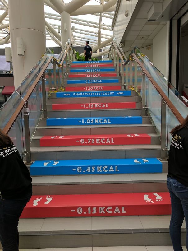 Staircase At My University Gives You A Step By Step Calorie Burn Count