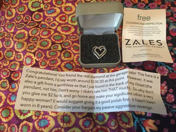 While Preparing For My Garage Sale, I Found A Pendant My Ex Gave Me... I Decided To Be A Little Creative With Selling It