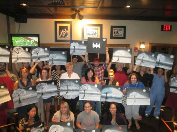 My Friend Convinced Her Husband To Go To Wine And Palette With Her...