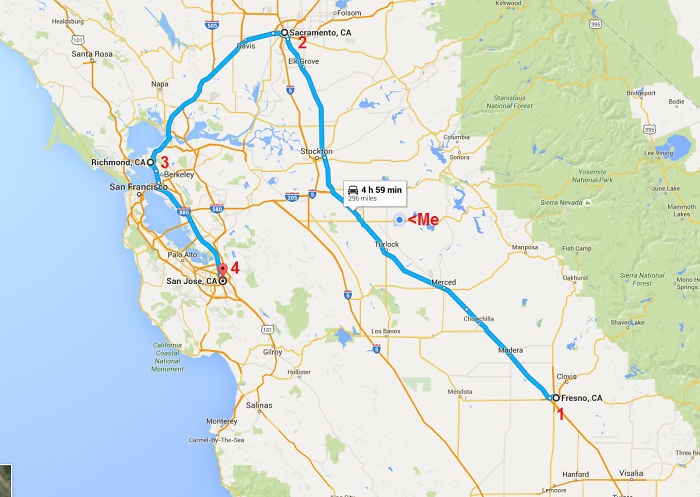 I Ordered A Package For Next-Day Delivery. This Is The Route It's Taken Over The Last Four Days