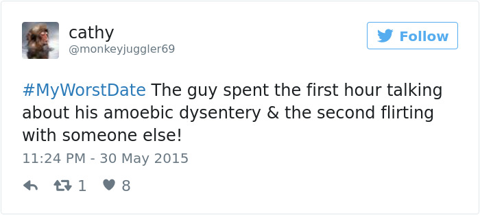 Funny #myworstdate Tweets