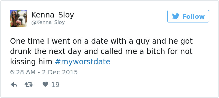 Funny #myworstdate Tweets