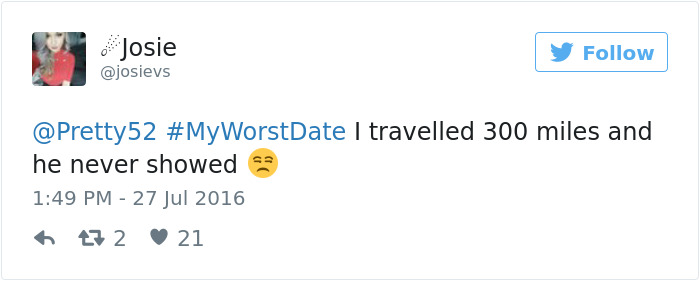 Funny #myworstdate Tweets