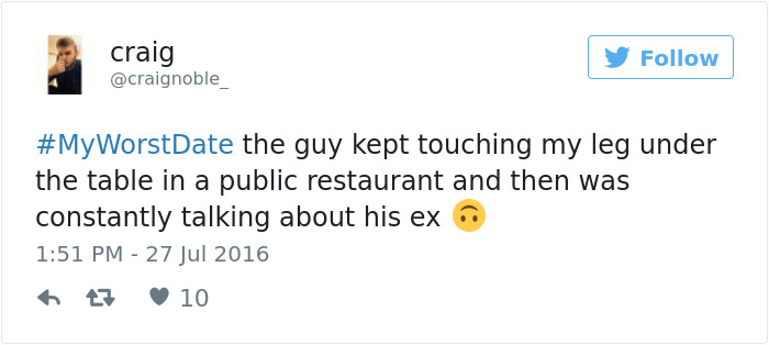 Funny #myworstdate Tweets