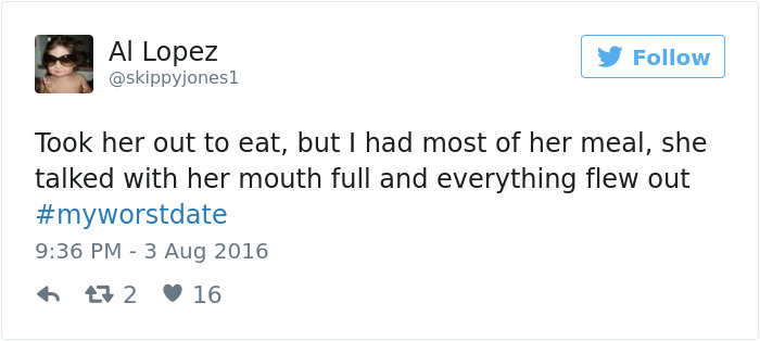 Funny #myworstdate Tweets