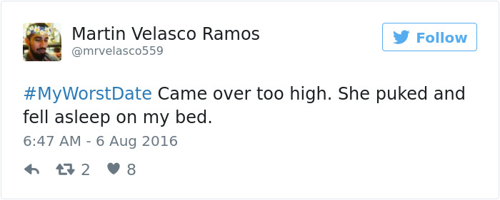 Funny #myworstdate Tweets