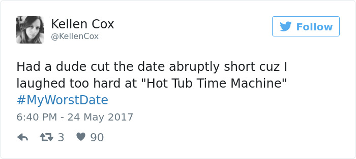 Funny #myworstdate Tweets