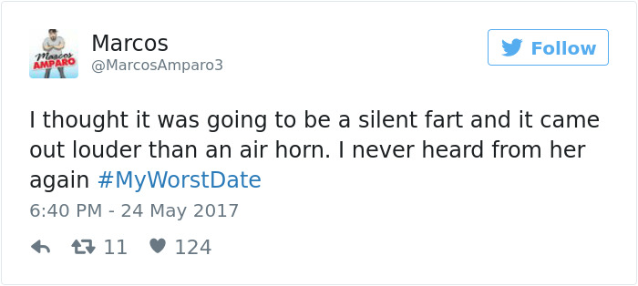 Funny #myworstdate Tweets