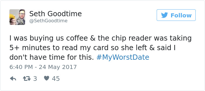 Funny #myworstdate Tweets