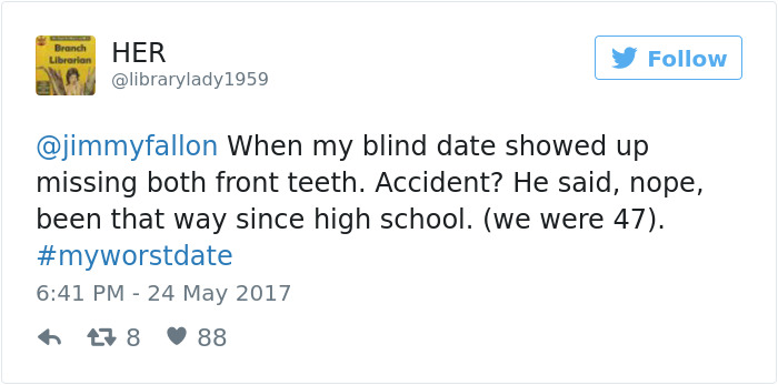 Funny #myworstdate Tweets