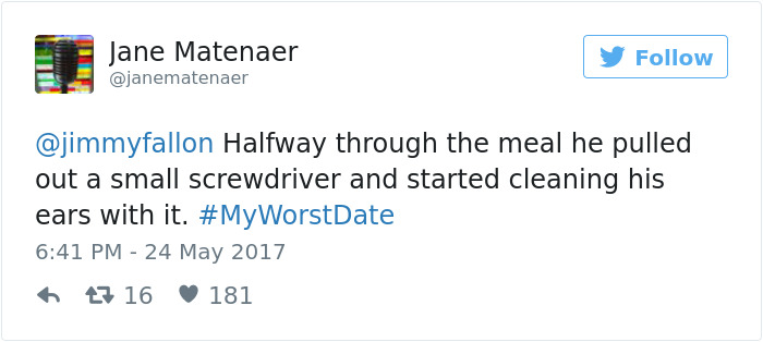 Funny #myworstdate Tweets