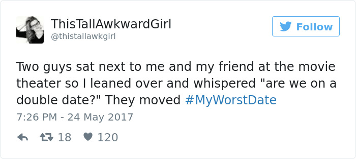 Funny #myworstdate Tweets