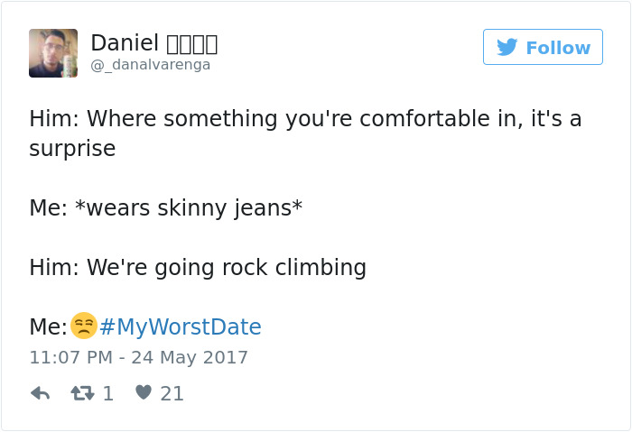 Funny #myworstdate Tweets
