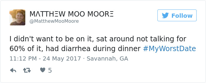 Funny #myworstdate Tweets