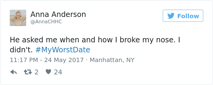 Funny #myworstdate Tweets