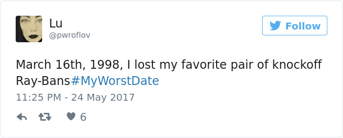 Funny #myworstdate Tweets