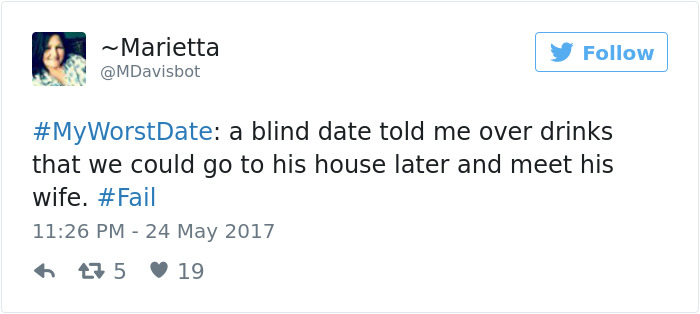 Funny #myworstdate Tweets
