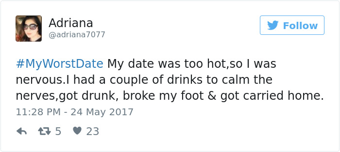 Funny #myworstdate Tweets