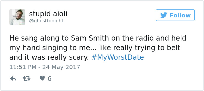 Funny #myworstdate Tweets