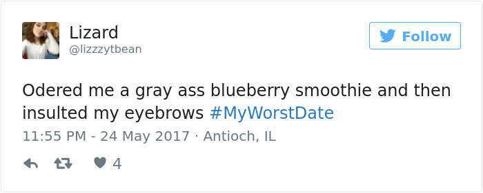 Funny #myworstdate Tweets