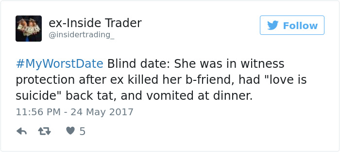 Funny #myworstdate Tweets