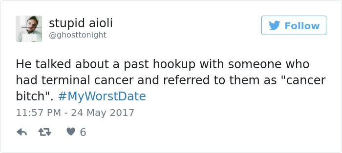 Funny #myworstdate Tweets