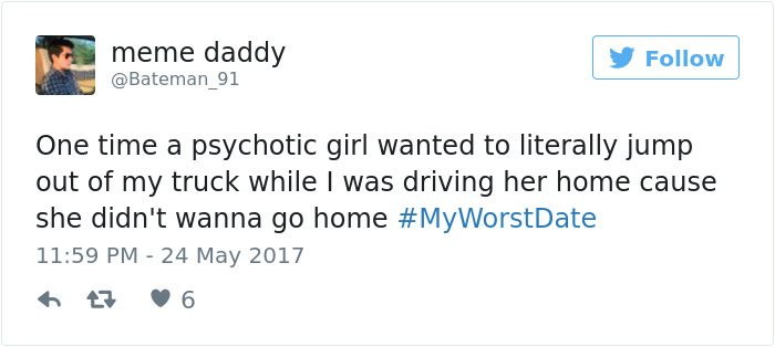 Funny #myworstdate Tweets