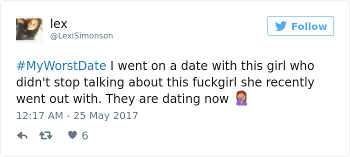 Funny #myworstdate Tweets
