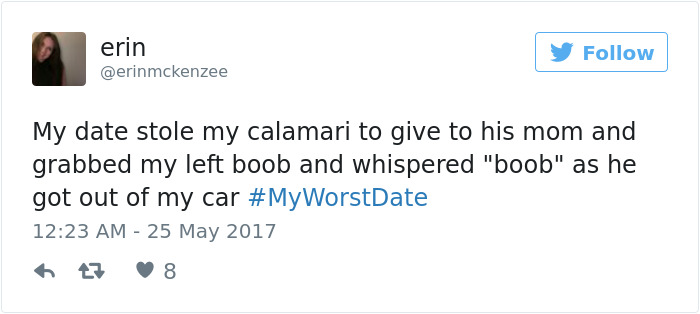 Funny #myworstdate Tweets