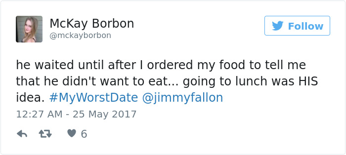 Funny #myworstdate Tweets