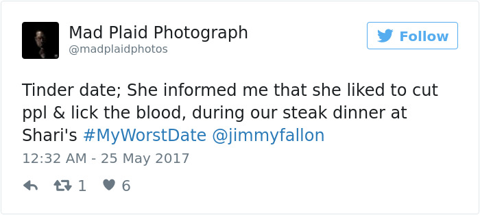 Funny #myworstdate Tweets