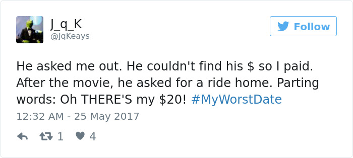 Funny #myworstdate Tweets