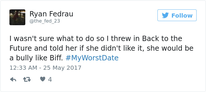 Funny #myworstdate Tweets