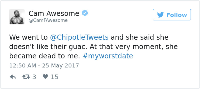 Funny #myworstdate Tweets