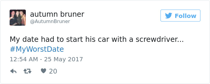 Funny #myworstdate Tweets