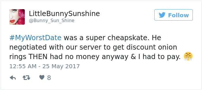 Funny #myworstdate Tweets