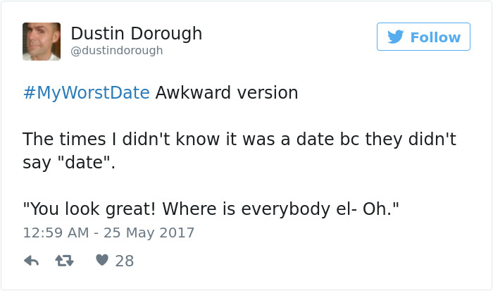 Funny #myworstdate Tweets