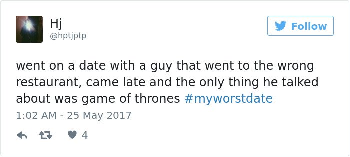Funny #myworstdate Tweets