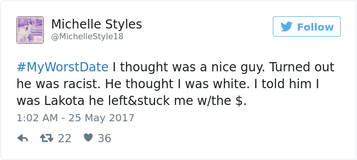 Funny #myworstdate Tweets