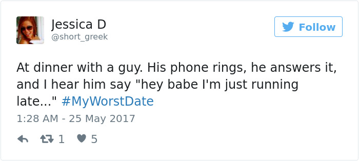 Funny #myworstdate Tweets