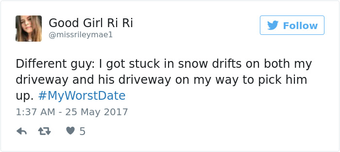 Funny #myworstdate Tweets