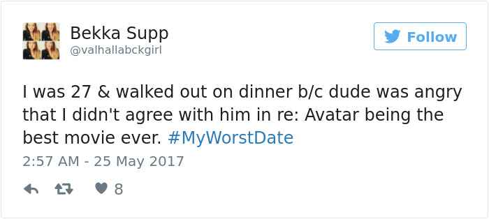 Funny #myworstdate Tweets